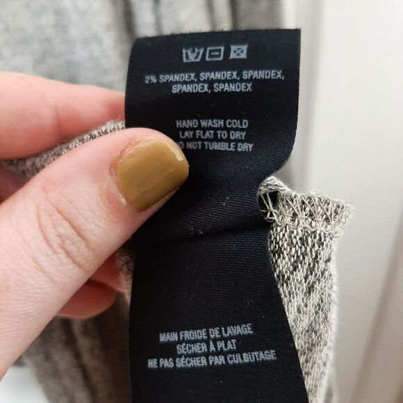 Anthropologie COA Brushed Fleece Asymmetrical Tunic in Gray Confetti sz XS - Picture 9 of 9